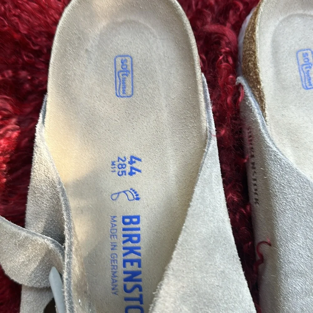 Birkenstock Gray Sandals with Adjustable Straps and Contoured Footbed